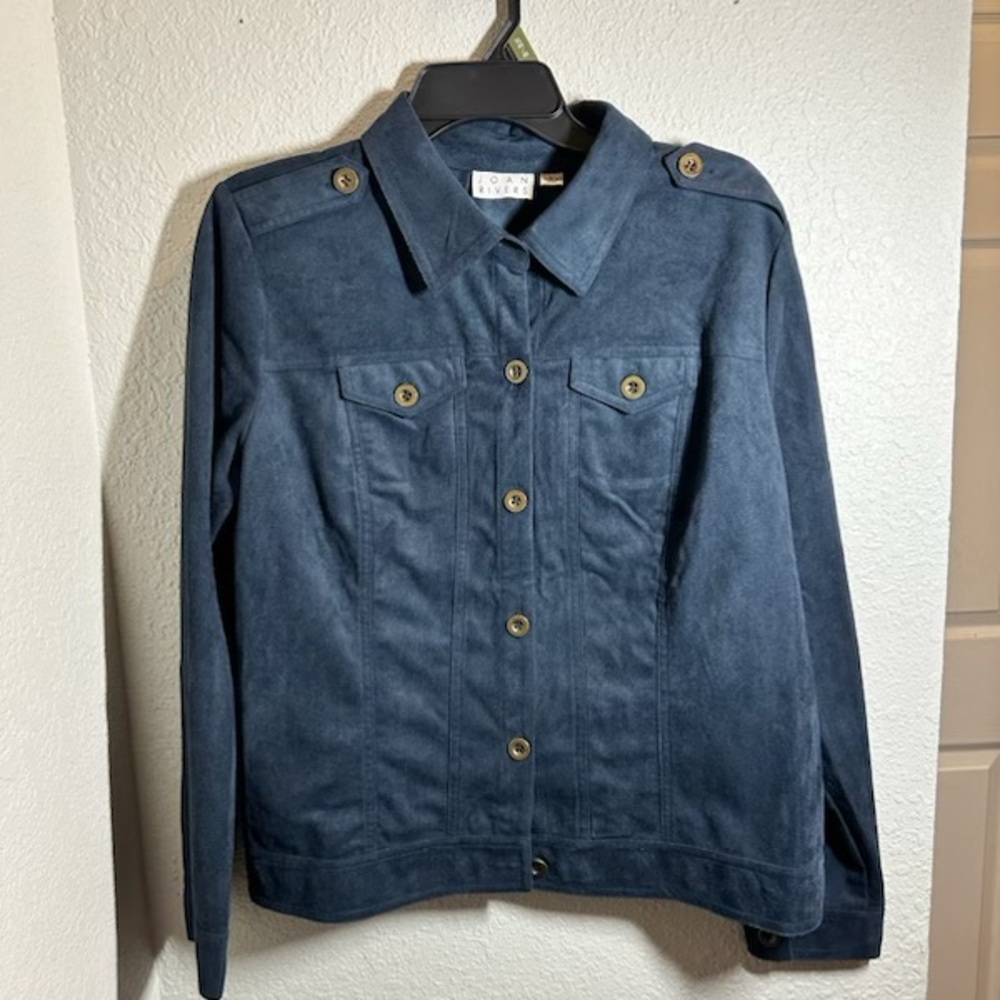Joan Rivers Women's Navy Jean Jacket